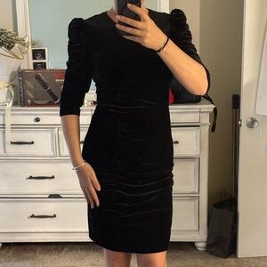 Vince Camuto Women's Velvet Ruched Bodycon Dress, Black sz 8 NWOT